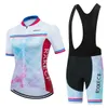 Cykeltröja sätter Rxkecf Pro Woman Short Sleeve Set Sports Outfit Bike Clothing Kit Mtb Maillot Cyklist Bicycle Clothes 230814