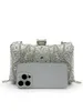 Evening Bags DG PEAFOWL Frame Women Formal Sliver Beaded Purses and Handbags Bridal Sequins Clutch Bag Cocktail Party bag 230814