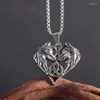 Pendant Necklaces Stainless Steel Couple Love Celtic Elf Wolf Necklace Men Women Viking Guardian Souvenir Jewelry