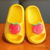 Slipper Fruit Sandals Girls Child Shoe Shoe Children's Summer Bottom Bottom Non Slip Indoor Bath Slippers Kids House Slippers R230815