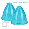 Portable Slim Equipment 2pcs 18cm 21cm Blue Massager Cups Buttock Breast Enlargement Lifting Vacuum Suction Machine Accessory Replacement Cu