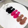 Тапочки дизайнеры женские тапочки Оран Шулсковая овчина слайды зимние плюшевые меховые слайды классическая открытая рубашка для повседневной сандалии