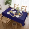 Table doek Vrijmetselaar Masonisch rechthoekige tafelkleed Oilproof Mason Vrijmetselarijafdekkingen