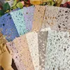 Present Wrap PanalisAcraft 10sheets A5 Rainbow Hollow Tissue Paper Texture Paper Fancy Premium Card Pack Light Weight Craft Paper Card Paper R230814