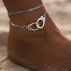 Anklets Huitan Fashion Heart Pendant Anklet For Women Summer Foot Cessories Leg Brelet Chains 2022 Hot Ankle Sieraden Groothandel Bulk J230815