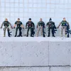 Militära figurer 6pcs Action Figure Army Soldiers Toy With Weapon Militära figurer Möjliga militära solider Playset Heroic Model for Boy Gifts 230814