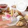 Dijkartikelen sets Salatiekom Dessert Opslag Serveerplaat Tafelbladen eten Candy Glass Container Lotus Fruit