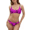 Frauen Badebekleidung Schwarze Fliegende Fledermäuse Bikini Set Sexy Gothic Halloween Badeanzug Surfen 2 Stück süßer Badeanzug Strandoutfits