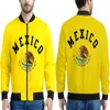 メンズジャケット米国メキシコジッパージャケットカスタムネームチームロゴMXコートメックススペインネーションメキシカンフラグプリントPO衣類