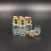 1 2 4 5ML Mini Vials Clear Glass Bottles Jars with Corks Stopper Small Corked Glass Bottle DIY Decoration Empty Little Bottle for Sand Igkf