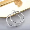 أقراط Hoop 925 Sterling Silver 3CM 4CM 5CM