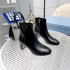 Nylon Boots Women Shiny Leather Monolith Boot Combat Frosted Cowhide Long Booties Designer Shoes