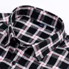 Camicie casual da uomo Spring and Autumn Fashion Cotton Long Shirt a maniche lunghe Business a quadri rossi Flanella senza ferro NO 230815