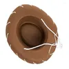 Boinas de chapéu de cowboy ocidental Propções de halloween carnaval não tecido em forma de festa de festas grandes top decorativo de beiral masculino