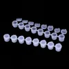 2ML 3ML 5ML 6 Cups/Strip Mini Pots Plastic Empty Paint Pigment Storage Container Anti-Leak Seal Palette Box with Lids Nylon Paint Brush Mlxn