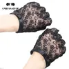 Five Fingers Gloves Sexy Fashion women's leather gloves spring and autumn thin sheepskin black lace gloves bow women's gloves-7018 230815