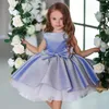 Kız Elbiseler Kızlar Düğünler İçin Resmi Akşam Prom Bow Feet Dress Prenses Kostüm Doğum Günü Partisi Elbise 4-10 Yıl Vestidos 2023