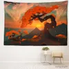 Tapestries Sunset Forest Tapestry Wall Hangende tropische kunstlandschap Slaapkamer Simple Home Decor R230815