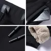 Men's Pants L-8Xl Mens Cashmere Sweatpants Winter Warm Lamb Wool Trousers Lined Fleece Autumn And Casual Joggers