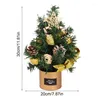 Kerstdecoraties Mini Tree for Desk 30cm/11.8 inch Artificial Star Treetop Tin Box Ornamenten Verbeter plezierige sfeer