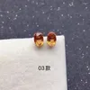 Stud Earrings Simple 925 Silver Citrine For Daily Wear 5mm 7mm VVS Grade Natural