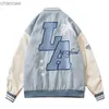 Hip Hop Pelzy Bee Letters Stickbaseball Jacke Herren Streeware Harajuku Casual Lose Bomber Varsity Jackets Unisex Fashion HKD230815