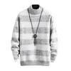 Men's Sweaters Men Striped Knit Jumpers Woman Pullover Crew Neck Harajuku Sweatshirt Autumn Fashion HipHop Streetwear Sweater