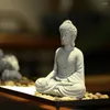 Decoratieve beeldjes standbeeld Living Zen Decor Room Boeddha Chinese Decoraties Sand Stone Figurine Ornament Statuut Home Accessoires