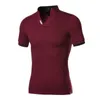 Mens Polos Summer Przyjazd stojak kołnierz Polo Shirt Men krótki rękaw Casual Slim Fit Homme Cotton Drop 230815