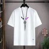 Men's T Shirts Clothing Straight Round Neck Simplicity Solid Color Summer Thin Printing Handsome Man Fashion Casual Pullovers T-Shirts