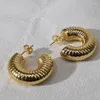 Hoop Earrings African Exaggerate For Women Gold Color Large Wedding High Quality Ear Jewelry Daily Wear Lady Gift