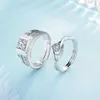 Luxury Bvlgr top jewelry accessories designer woman New Diamond Inlaid Couple Ring for Long Distance Lovers A Pair of Simple and Versatile Student Rings high quality