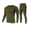 Herren -Trainingsanzüge 2023 Fleece Thermal Unterwäsche Set schnell Trocknen und Schweißabsorbing Cycling Fitness Outdoor Freizeitsportarten