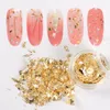 Nail Glitter Gold Silver Foil Paper 3D Oregelbundet aluminiumklistermärke DIY Manicure UV Gel Polish Art Decoration Tool Accesorios 230814