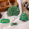 Hårtillbehör 4st/Set Christmas Barrettes Scrunchie Hairpin Rope Ponyil Holder Clip M6CD