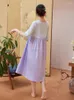 女性用スリープウェア2023チャイニーズスタイルのホームドレス春の夏袖ピュアコットン古代ハンフパジャマナイトドレスS311