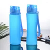 Garrafas de água esportes garrafas de garrafa bobina de plástico xícaras de corda portáteis retas são estudantes adultos de adultos