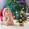 Christmas Decorations Tabletop Mini Tree Decoration Decor In Tin Box Artificial Star Treetop Ornaments For Table