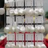 Pendientes de tachuelas Trendy Pearl de agua dulce de 12-13 mm White Round de forma plana Beeds Colgante Poste de orejas Fosas Moda Coreana Joya Coreana