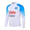 2023 24 Half pull Long sleeve Napoli TrackSuit soccer jersey 23 24 BONUCCI BARELLA IMMOBILE VERRATTI ItalySfootball trackSuits kids kit SSC Naples AE7 D10S training