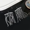 Dangle Earrings Freetry Fashion Metal Chain Tassel For Women 2023 Luxury Inlaid Pearl Oversize Fringe Hanging Wedding Jewelry