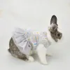 xxsドッグドレス犬レーススカート猫アパレル夏の子犬の服は小さな犬の服の袖なしのプリンセスドレス子猫チワワティーカップllのため