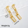 Hoop Earrings CHARMOMENT Link Chain Hanging Vintage For Women Gold Color Luxury Quality Stainless Steel Designer Jewelry