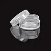 5G/5ML Round Clear Jars with White Lids for Small Jewelry, Holding/Mixing Paints, Art Accessories and Other Craft Items Phbpw