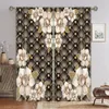 Curtain Deluxe Diamond Flower Sunshade Curtains For The Room Thin Living Bedroom Bathroom And Home Decoration Printed