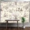 Tapestries European retro tapijtwand hangende matras Simple Decor Achtergrond Fabric R230815