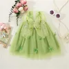 Girl's Dresses Baby Girl Summer Sweet Tulle Dress Sleeveless Butterfly Wing A-Line Beach Wedding Party Dress Princess Dress R230815