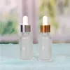 5ml 10ml 15ml 30ml 50ml 100mlフロストガラスドロッパーボトル空の化粧品包装コンテナバイアルエッセンシャルオイルドロップパーピットボトルMxmn