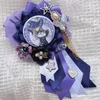 Bow Ties 2025 Anime en alliage en alliage en alliage Chaîne de fleurs Fleup Pain Pain Sac Itabag Lolita Bar Broch Bowtie Gift Gift Badge Holder Base Tray