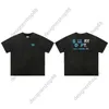 T-shirt GD High Street Lavato Lettera fantasy Stampa a manica corta Designer unisex in stile unisex marca Black Tshirt